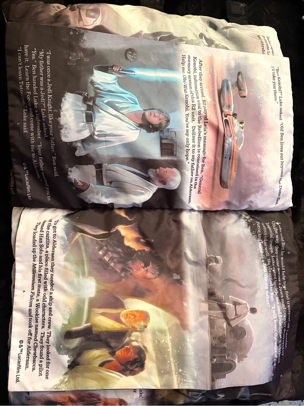 Collectables Star Wars A New Hope Blue/Cream Character Pillow story book